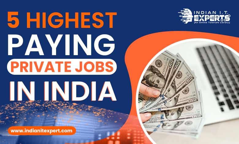 5 highest paying private jobs in India