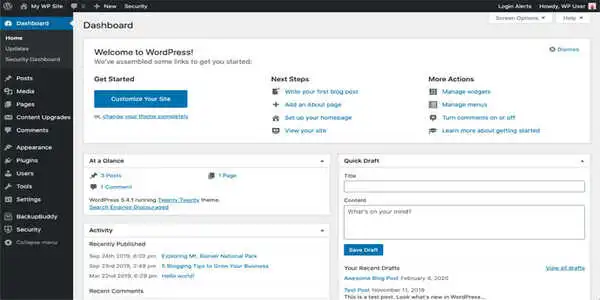 Wordpress-dashboard